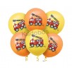 Brandweer folie ballonnen set 7 delig verjaardag 2 - 3 - 4 - 5 jaar